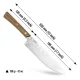 BPS Knives Rosemary Fixed Blade Kitchen Knife - 7.7" 5Cr14MoV Stainless Steel Blade Walnut Handle Cyclaire Knives and Tools