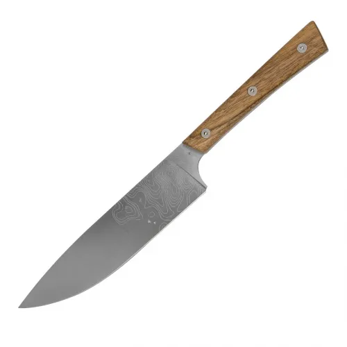BPS Knives Rosemary Fixed Blade Kitchen Knife - 7.7" 5Cr14MoV Stainless Steel Blade Walnut Handle