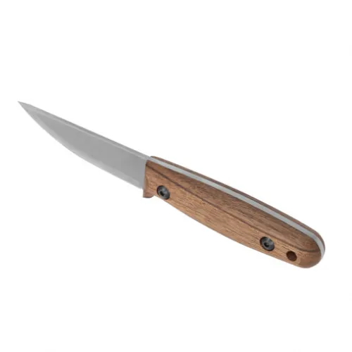 BPS Knives Finn Lite Stainless Steel Fixed Blade Knife - 3.3" 8Cr13Mov Stainless Steel Blade Walnut Handle