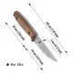 BPS Knives Finn Lite Stainless Steel Fixed Blade Knife - 3.3" 8Cr13Mov Stainless Steel Blade Walnut Handle Cyclaire Knives and Tools