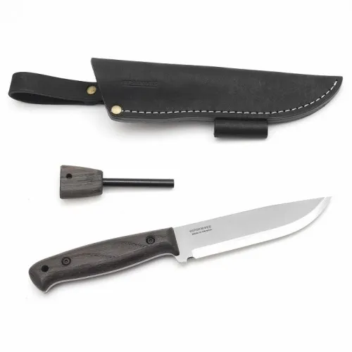 BPS Knives Nighthawk Adventurer Bushcraft Knife - 5.3" 5Cr14MoV Stainless Steel Blade Bog Oak Handle