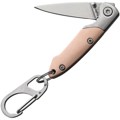 Brighten Blades Not So Heavy Metal Rose Gold Keychain Knife - 2.5" Stainless Steel Blade