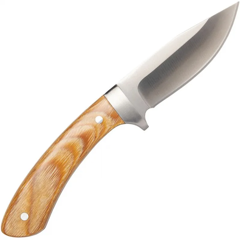 Browning Fixed Blade Skinner Knife - 3.25" Stainless Steel Blade Brown Wood Handle Cyclaire Knives and Tools
