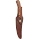 Browning Union Buff Bird Knife - 4.25" Orange Ceramic Coated Blade Brown Wood Handle Cyclaire Knives and Tools
