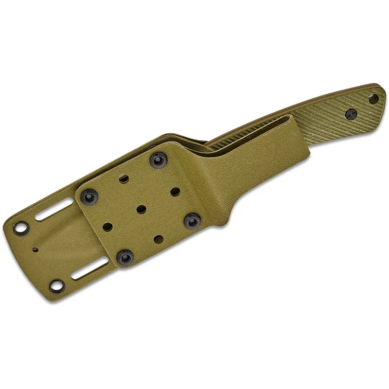 Browning Back Country Medium Fixed Blade Knife - 3.5" D2 Bronze Ceramic Coated Blade OD Green Handle Cyclaire Knives and Tools