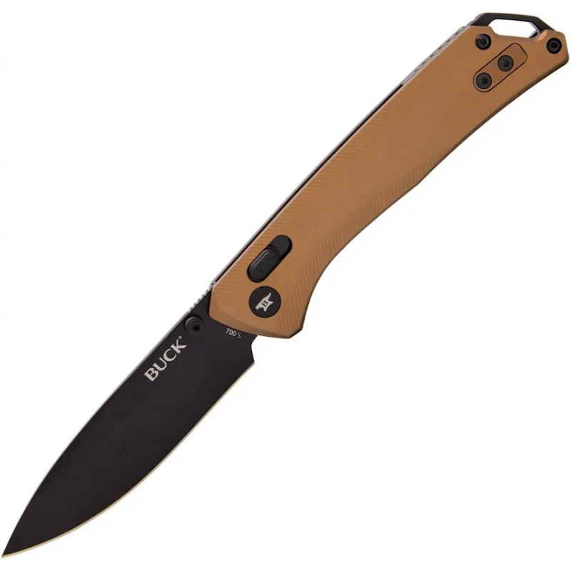 Buck Nomad Crossbar Lock Folding Knife - 3.25" D2 Tool Steel Blade Bronze Aluminum Handle Cyclaire Knives and Tools