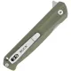 Buck Langford Linerlock Folding Knife - 3.38" Stainless Steel Blade Green G10 Handle Cyclaire Knives and Tools