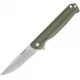 Buck Langford Linerlock Folding Knife - 3.38" Stainless Steel Blade Green G10 Handle Cyclaire Knives and Tools