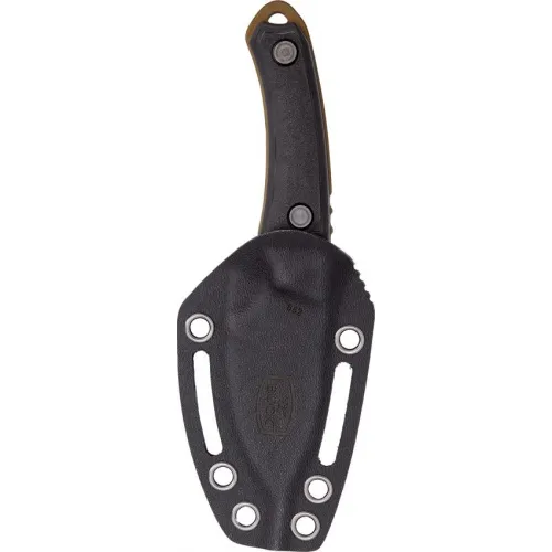 Buck Alpha Scout Backcountry Fixed Blade Knife - 2.88" Tan 420HC Blade Black VersaFlex Rubber Nylon Handle
