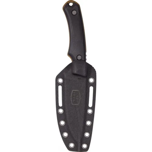Buck Alpha Guide Backcountry Fixed Blade Knife - 4.38" Tan 420HC Blade Black VersaFlex Rubber Nylon Handle