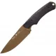 Buck Alpha Guide Backcountry Fixed Blade Knife - 4.38" Tan 420HC Blade Black VersaFlex Rubber Nylon Handle Cyclaire Knives and Tools