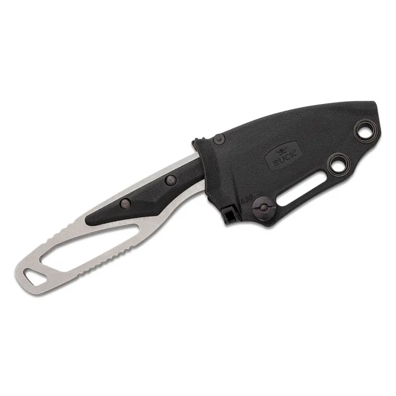 Buck PakLite Hide Select Fixed Blade - 2.75" DP Blade Skeletonized Steel Handle Black Slabs Cyclaire Knives and Tools