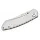 Buck 744 Sovereign Button Lock Folding Knife - 3.22" Stonewashed Blade, Stainless Steel Handle Cyclaire Knives and Tools