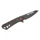 Buck 811 Trace Ops Folding Knife - 3.23" Reverse Tanto Blade Skeletonized Black and Red Aluminum Handle Cyclaire Knives and Tools