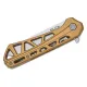 Buck 812 Trace Folding Knife - 3.23" Stonewashed Combo DP Blade Skeletonized Bronze Aluminum Handle Cyclaire Knives and Tools