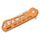 Buck 812 Trace Folding Knife - 3.23" Stonewashed Combo DP Blade Skeletonized Orange Aluminum Handle Cyclaire Knives and Tools