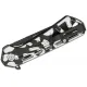 Buck 813 Trace Mini Ops Folding Knife - 2.43" Black Reverse Tanto Blade Skeletonized Black and White Camo Aluminum Handle Cyclaire Knives and Tools