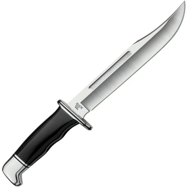 Buck General Fixed Blade Knife Black Handle with Aluminum Guard Cyclaire Knives and Tools
