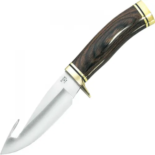 Buck Zipper Knife with Gut Hook Walnut Handle