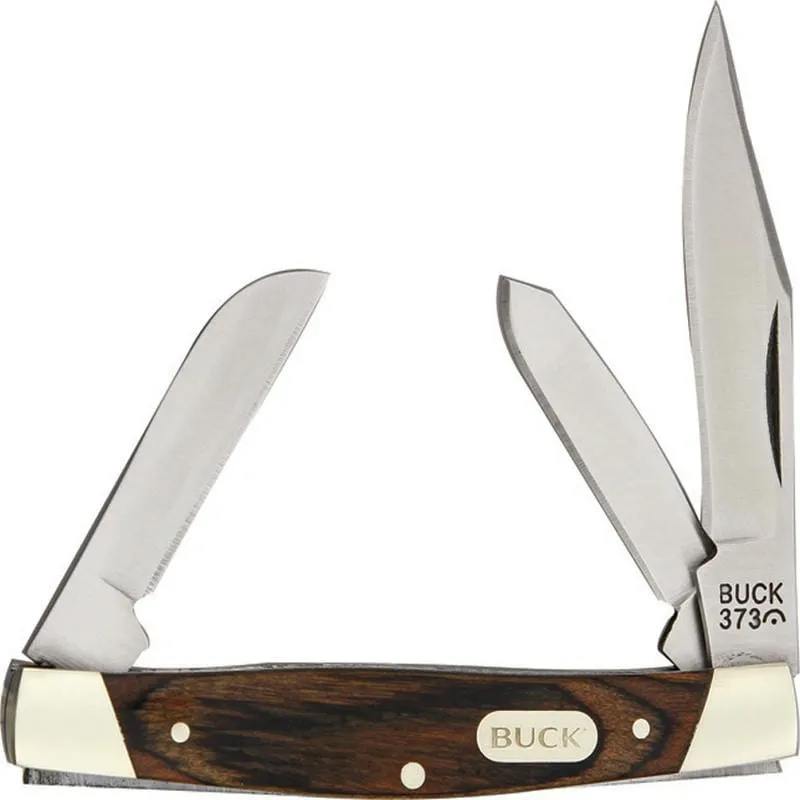 Buck 373 Trio UK EDC Triple Blade - Clip Sheepsfoot and Spey Folding Pocket Knife Cyclaire Knives and Tools