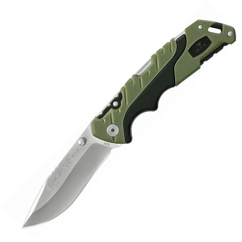 Buck 659 Large Pursuit Folding Knife Green GRN and Rubber Handle Cyclaire Knives and Tools
