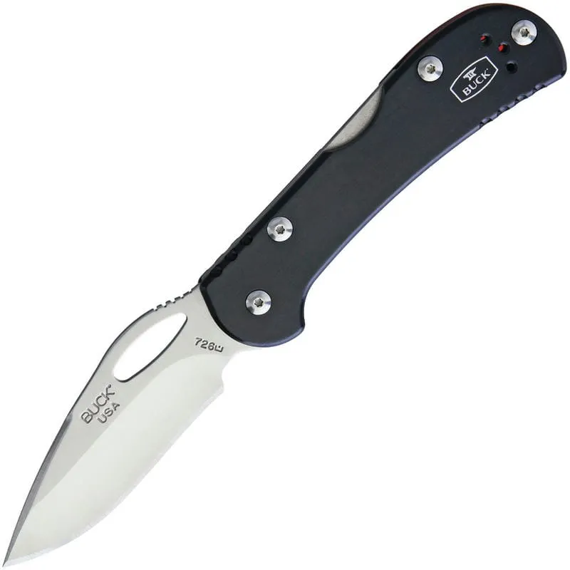 Buck 726 Mini Spitfire Folding Knife Black Aluminum Handle Cyclaire Knives and Tools