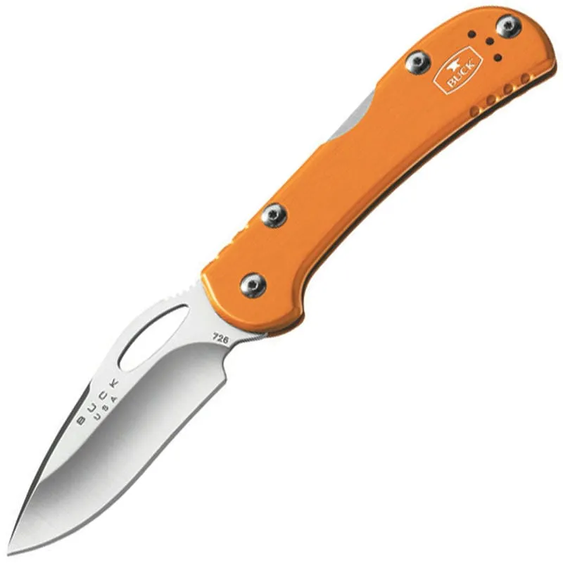Buck 726 Mini SpitFire Folding Knife Orange Aluminum Handle Cyclaire Knives and Tools