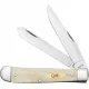 Case Trapper UK EDC Smooth Natural Folding Knife - Dual Blade Natural Smooth Bone Handle Cyclaire Knives and Tools