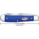 Case Trapper Royal Blue Folding Knife - Dual Blade Clip and Spey Cyclaire Knives and Tools