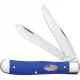 Case Trapper Royal Blue Folding Knife - Dual Blade Clip and Spey Cyclaire Knives and Tools