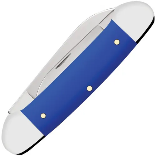 Case Canoe Royal Blue UK EDC Folding Knife  - Dual Blade Spear and Pen