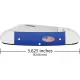 Case Canoe Royal Blue UK EDC Folding Knife  - Dual Blade Spear and Pen Cyclaire Knives and Tools