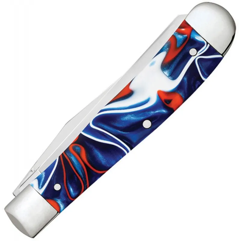 Case Harley Davidson Trapper Patriotic - Dual Blade Clip Point and Spey Cyclaire Knives and Tools