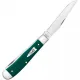 Case XX Trapper Spruce Green UK EDC Pocket Knife - Dual Blade Spruce Green Synthetic Handle Cyclaire Knives and Tools