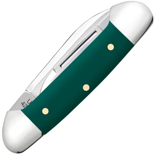 Case XX Butterbean Spruce Green UK EDC Pocket Knife - Dual Blade Spruce Green Synthetic Handle