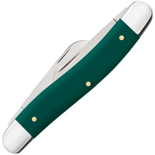 Case XX Muskrat Spruce Green UK EDC Pocket Knife - Dual Blade Spruce Green Synthetic Handle