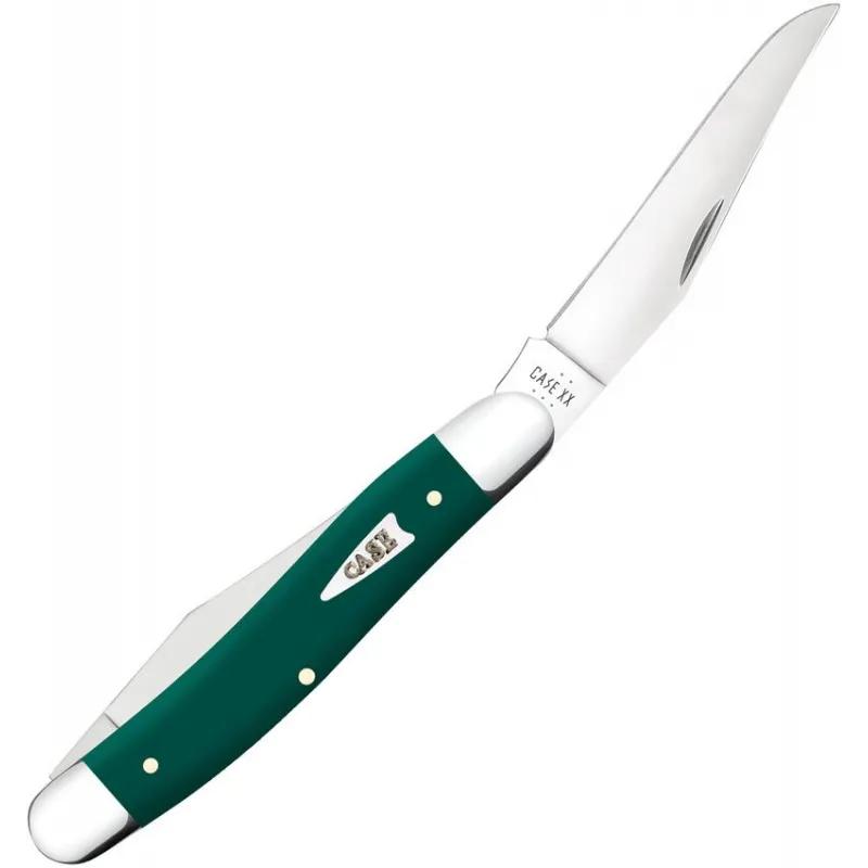 Case XX Muskrat Spruce Green UK EDC Pocket Knife - Dual Blade Spruce Green Synthetic Handle Cyclaire Knives and Tools