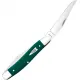 Case XX Muskrat Spruce Green UK EDC Pocket Knife - Dual Blade Spruce Green Synthetic Handle Cyclaire Knives and Tools