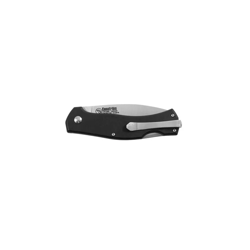 Casstrom Lars Falt Raven Folding Knife - 3" 14C28N with Cryo-quench Blade Black Handle Cyclaire Knives and Tools