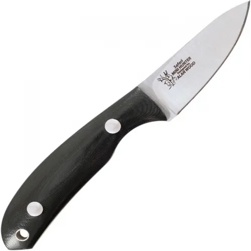 Casstrom Safari Mini Hunter 2.55" Blade Black G10 Handle Leather Sheath