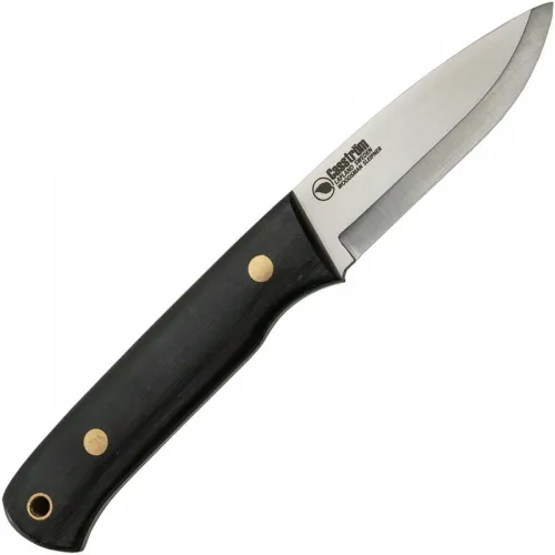 Casstrom Woodsman Knife - 3.54" Uddeholm Sleipner Blade Bog Oak Handle Leather Sheath