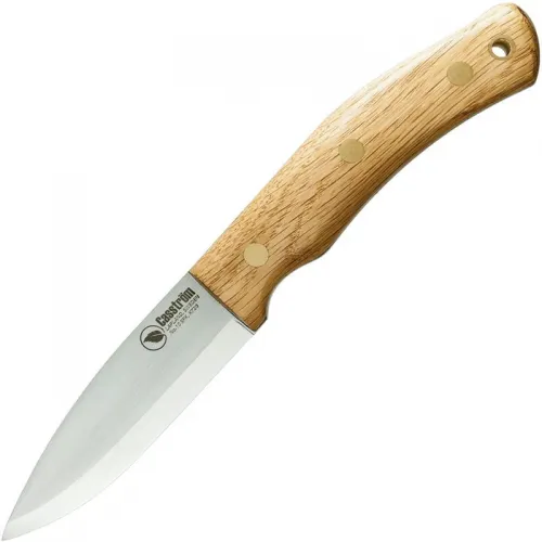 Casstrom No.10 SFK Oak Knife - 9.98cm Carbon Steel Scandi Blade - Oak Handle