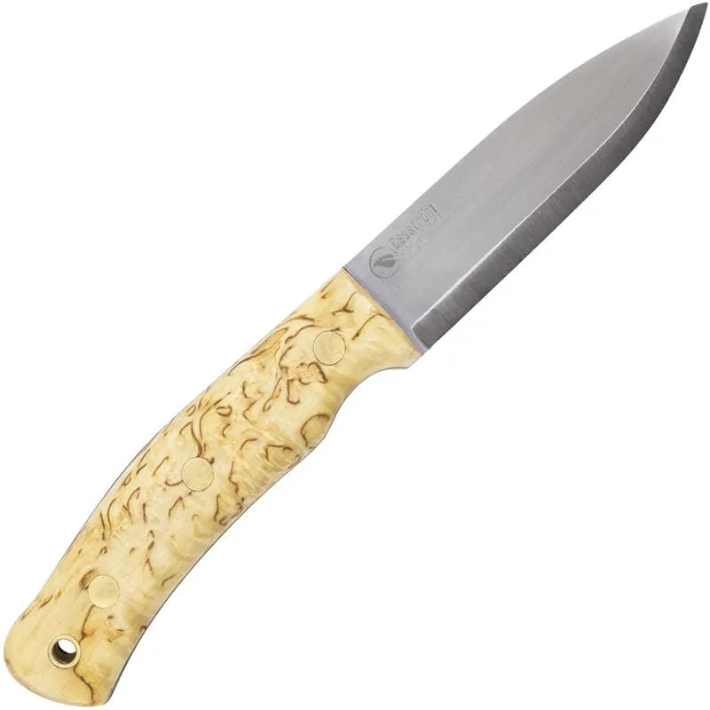 Casstrom No.10 SFK Knife - 3.9" Carbon Steel Scandi Blade Curly Birch Handle Cyclaire Knives and Tools