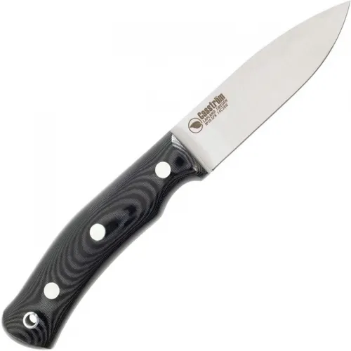 Casström No.10 Swedish Forest Knife Black Micarta - 3.93" Flat grind Blade, Black Micarta Handle