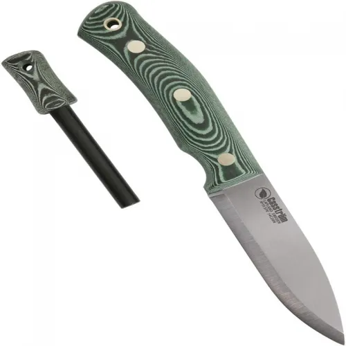 Casstrom No.10 Swedish Forest Knife with Green Micarta Handle and Fire Steel - 3.93" Blade, Micarta Handle