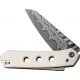 CIVIVI Snecx Vision FG Superlock Folding Knife - 3.54" Damascus Steel Blade Ivory G10 Handle Cyclaire Knives and Tools