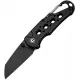 CIVIVI Pragma Folding Knife - 2.2" Black Nitro-V Wharncliffe Blade Black Milled Aluminum Handle Cyclaire Knives and Tools