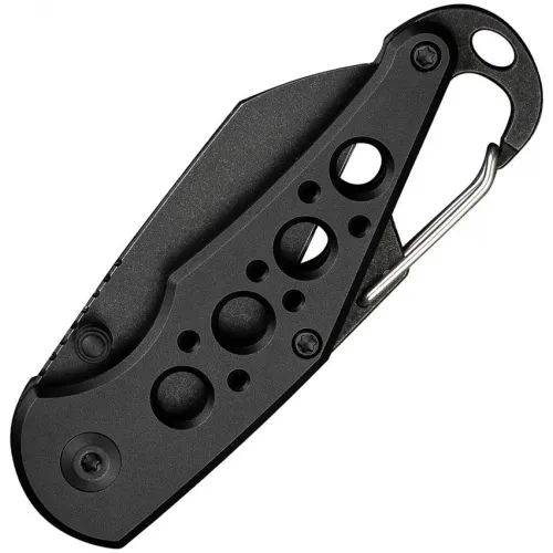 CIVIVI Pragma Folding Knife - 2.2" Black Nitro-V Wharncliffe Blade Black Milled Aluminum Handle