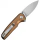 CIVIVI Mini Shakan Folding Knife - 2.48" Nitro-V DP Blade Coyote Brown Machined Aluminum Handle Cyclaire Knives and Tools