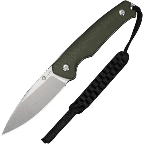 CIVIVI Altus Fixed Blade Knife - 3" 14C28N Stainless Steel DP Blade OD Green G10 Handle Kydex Sheath